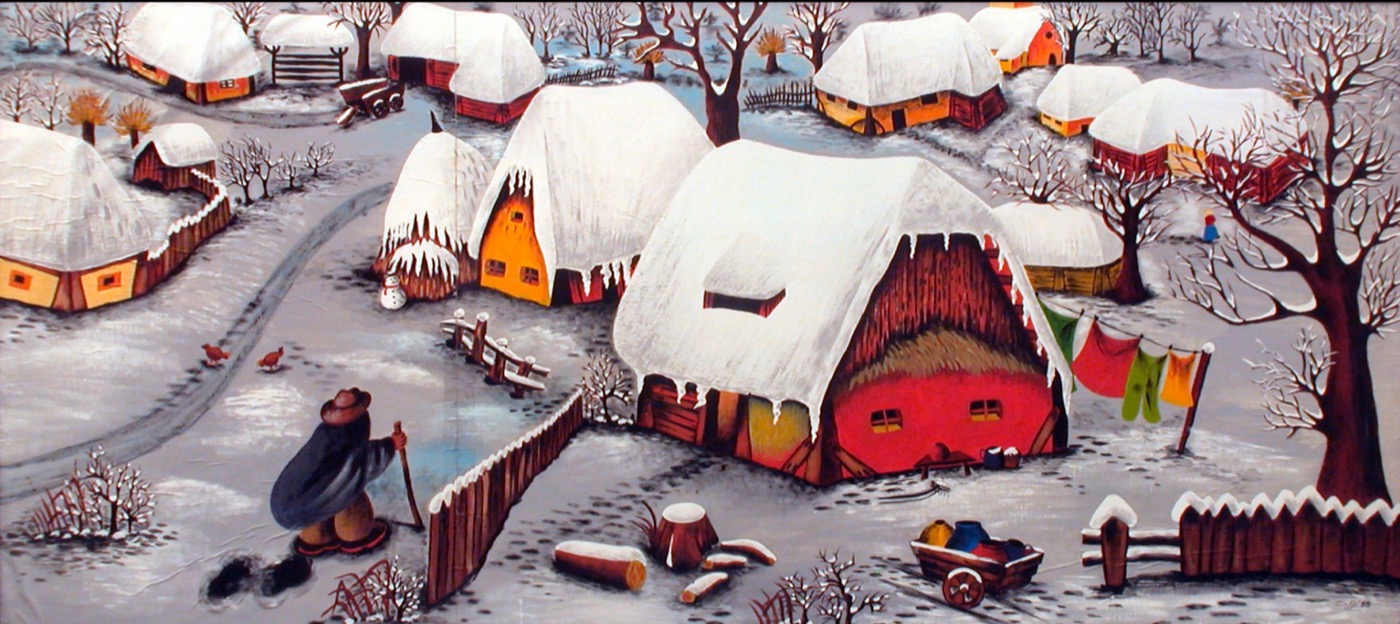 Naif, Acrilico su carta, 90 x 200 cm