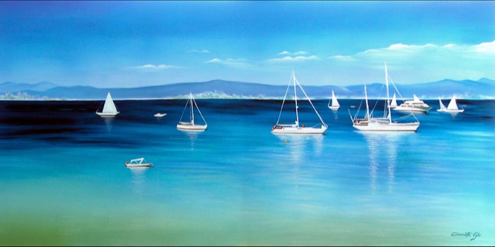 Idle Hours, Oil on canvas, 60 x 120 cm (23.6 x 47.2 in)