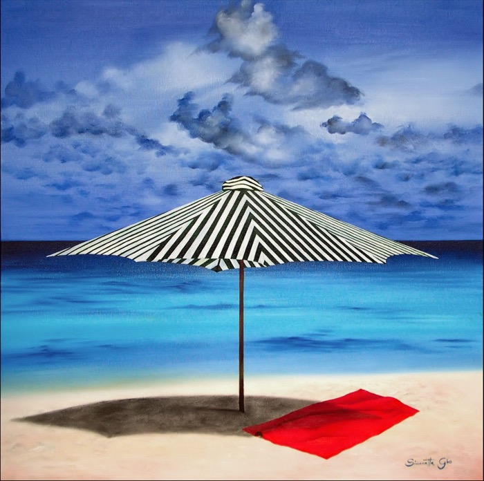 Waiting 4U, Oil on canvas, 80 x 80 cm (31.5 x 31.5 in)