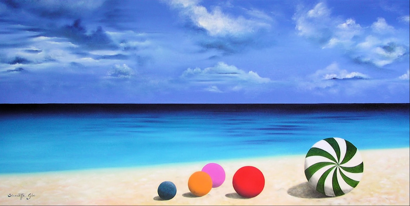 Games, Oil on canvas, 60 x 120 cm (23.6 x 47.2 in)