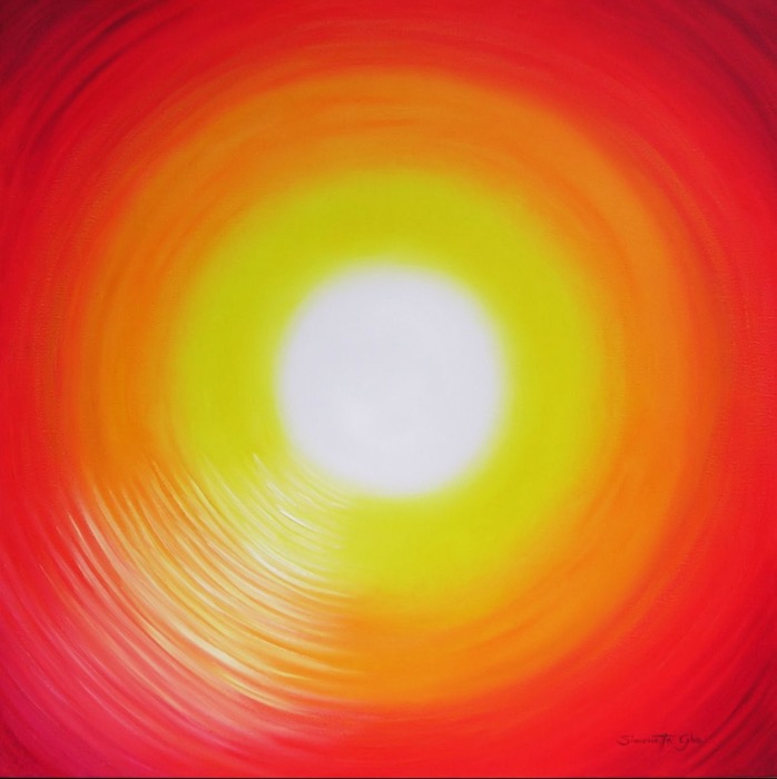 Sun, Oil on canvas, 60 x 60 cm (23.6 x 23.6 in)