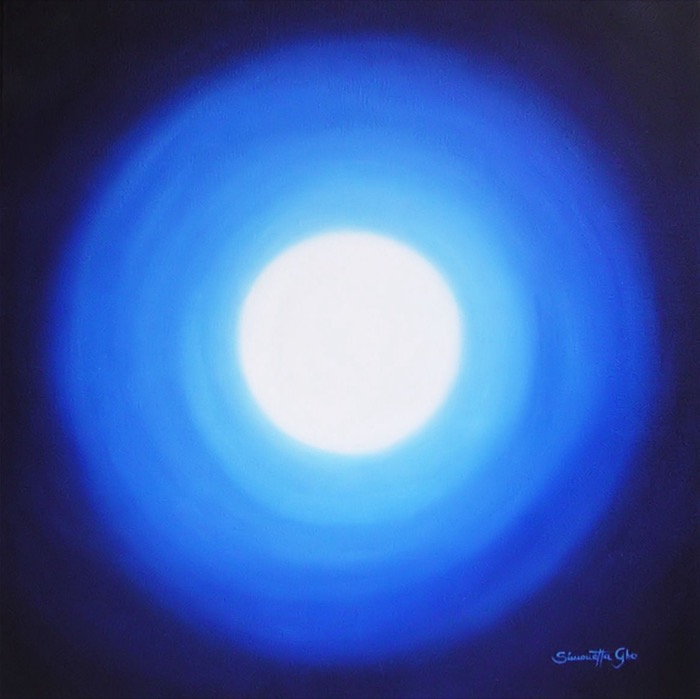 Moon, Oil on canvas, 60 x 60 cm (23.6 x 23.6 in)